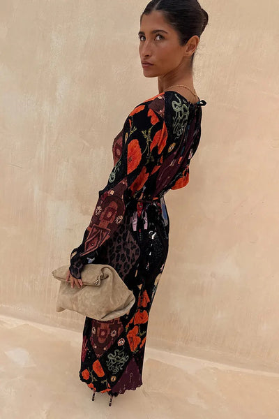 Never Fully Dressed Night Garden Gaia Plisse Dress