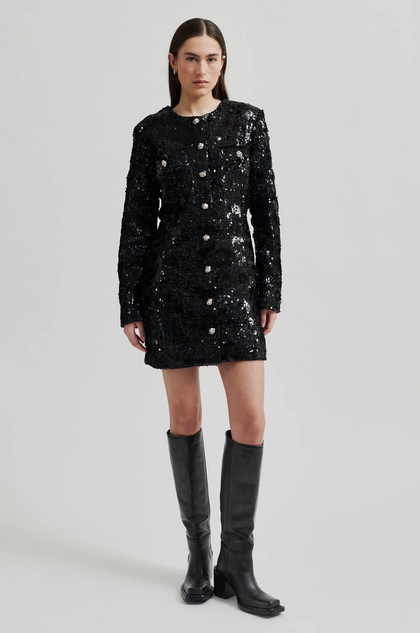 second female sequin dress Second Female - Salema Dress - White