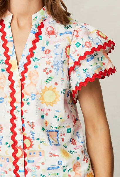Fee G RIA – FRILL SLEEVE BLOUSE