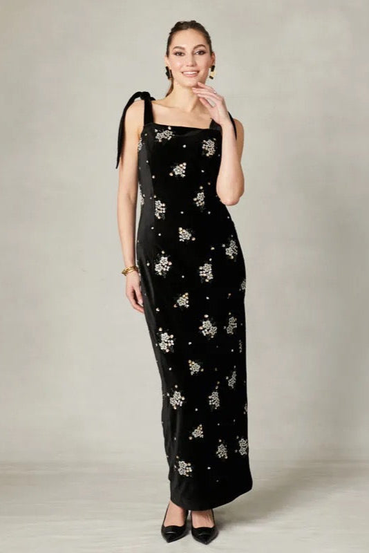 Fee G Camila Long Beaded Dress