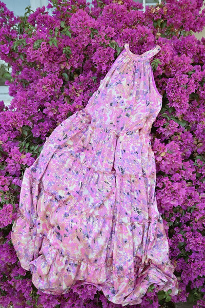 MOLLY BRACKEN LONG DRESS WITH RUFFLES