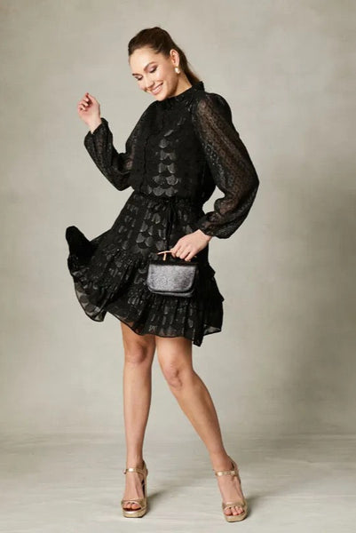 Fee G Leah Short Lurex Dress