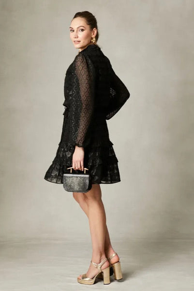 Fee G Leah Short Lurex Dress