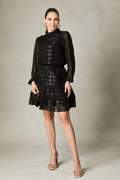 Fee G Leah Short Lurex Dress