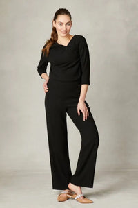 Fee G Margot Cowl Neck Top Black