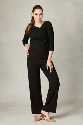 Fee G Margot Cowl Neck Top Black