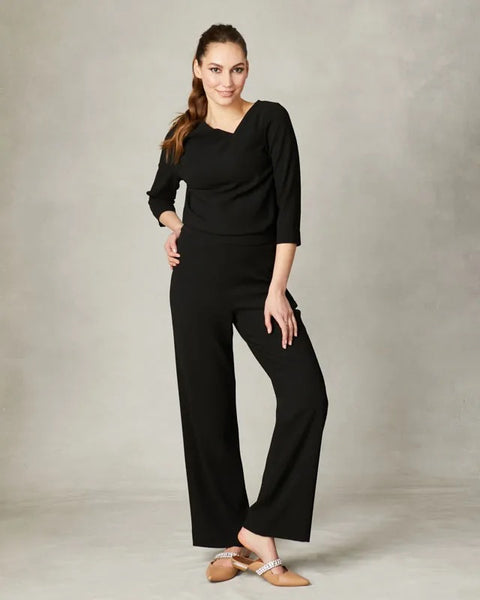 Fee G Elena Wide Leg Trouser Black