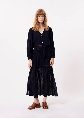 FRNCH NYDIA SHIRT NAVY BLUE