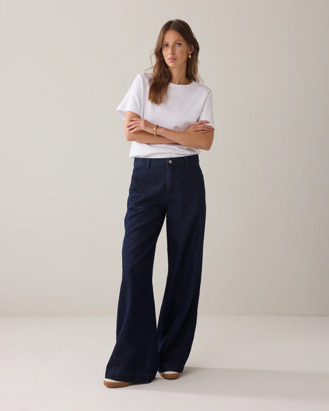SUMMUM WIDE LEG DENIM WITH  LUREX
