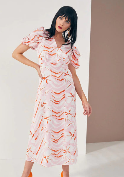 Kate Cooper Floral & Animal Print Maxi Dress, Pink Multi