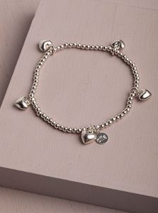 Olia Jewellery Trixabelle Heart Bracelet - Silver Plated