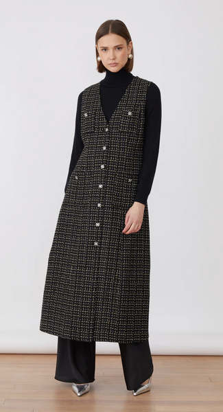 Jovanna Indra Tweed Long Jacket Dress
