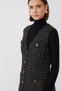 Jovanna Indra Tweed Long Jacket Dress
