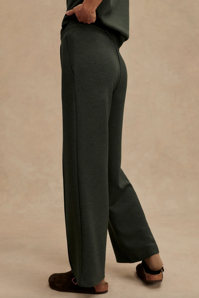 Varley Olma Olive Marl Khaki Wide Leg Pant