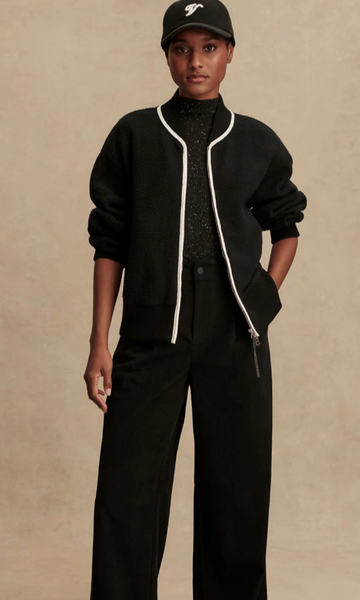 Varley Hansley Full Zip Bomber Black