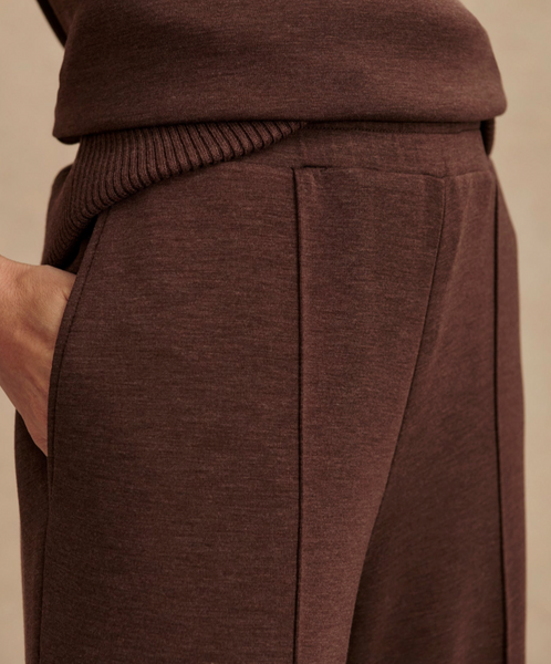 Varley Wide Leg Pant 28" Coffee Marl