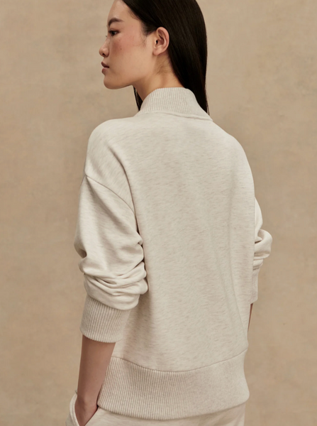 Varley Sally Half Zip Sweat In Ivory