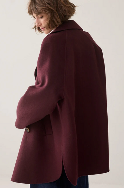 Summum Classic Burgundy Wool Coat