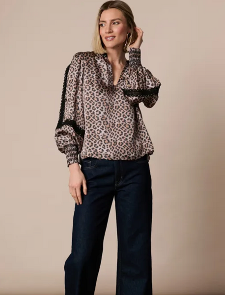Fee G Hallie Blouse Leopard
