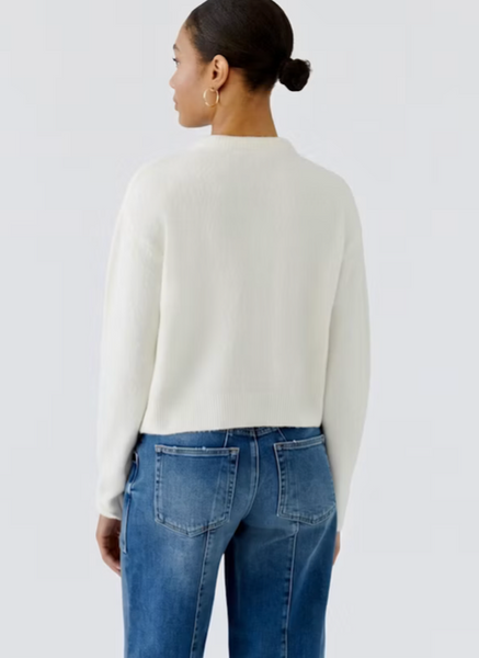 Oui Bow Cream Knitwear