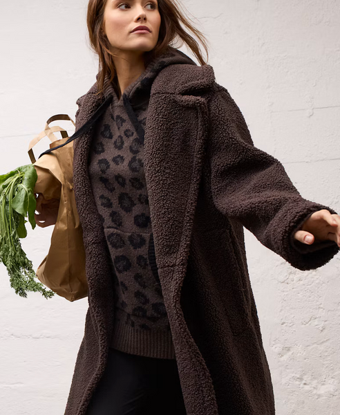 Oui Leopard Knit Hoodie