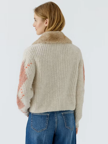 Oui Cardi Fluffy Printed