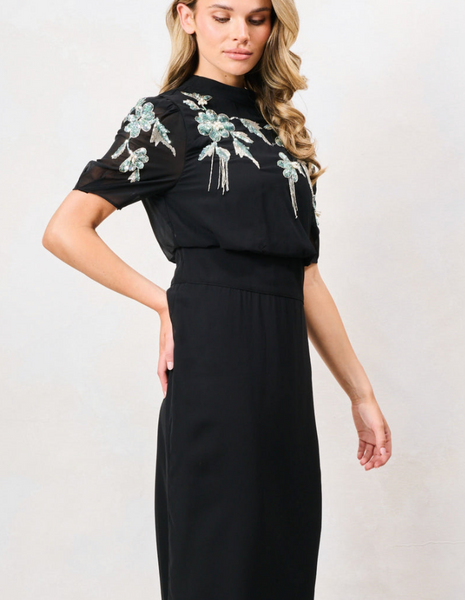Hope & Ivy The Josette High Neck Dress