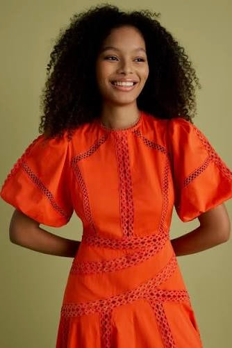 Florere Lace Orange Dress