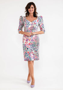Laura Bernal Petal Print Midi Dress Multi