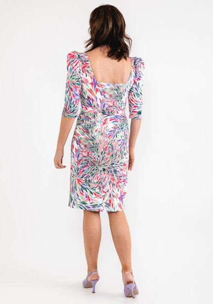Laura Bernal Petal Print Midi Dress Multi
