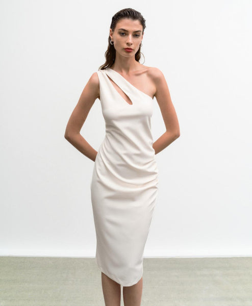 Access pencil one shoulder dress with cut-out