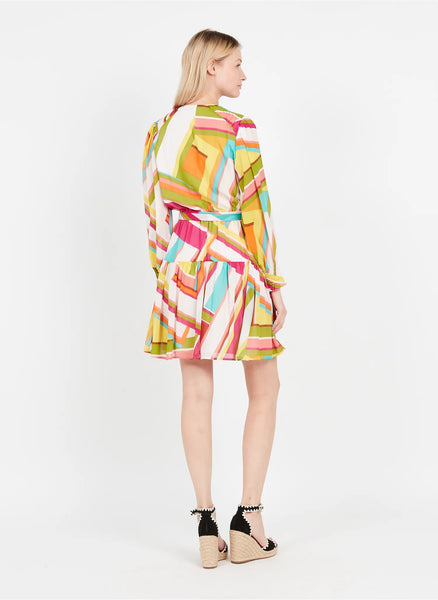 Suncoo tiered printed mini dress