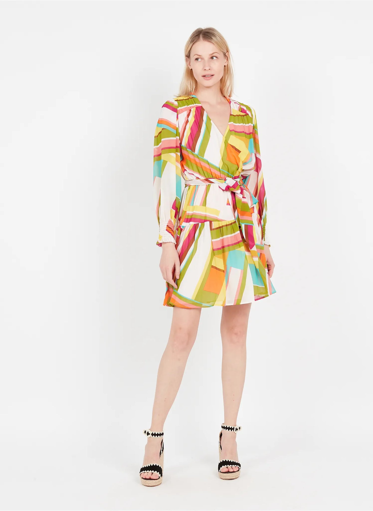 Suncoo tiered printed mini dress