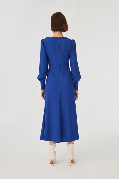 EXQUISE V NECK DRESS SWING SKIRT