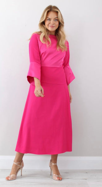 Kate Cooper – Satin panel dress – Pink