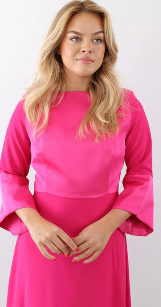 Kate Cooper – Satin panel dress – Pink