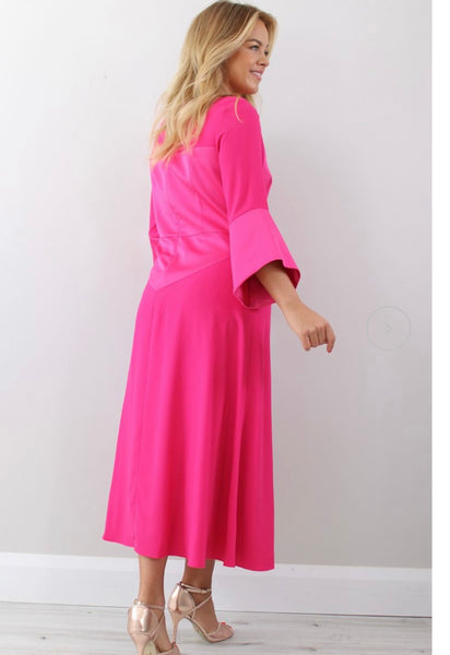 Kate Cooper – Satin panel dress – Pink